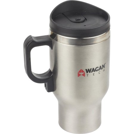 Wagan Tech Deluxe Double-Wall Stainless Steel 12V Heated Travel Mug 6100